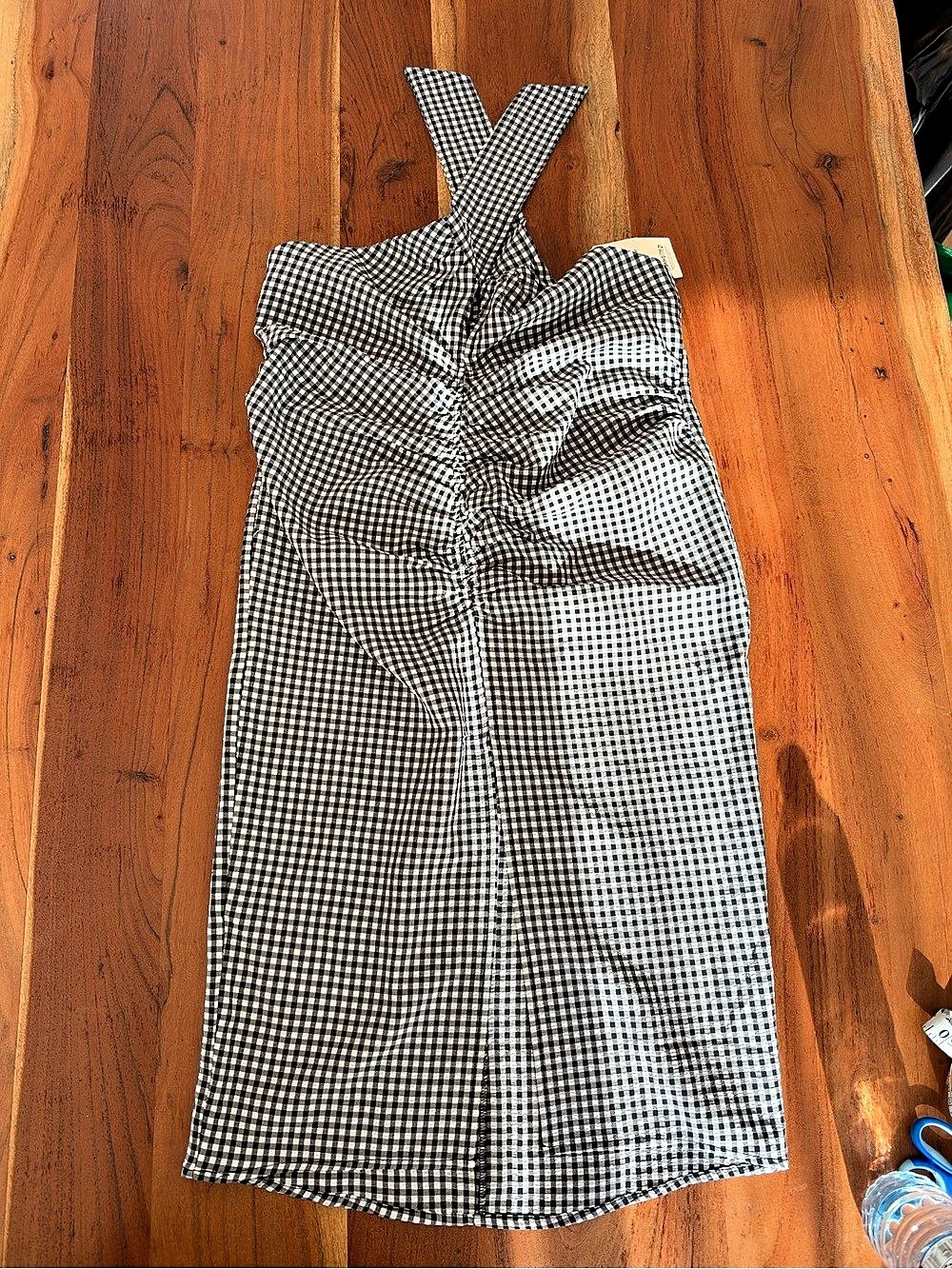 Mango Sienna Gingham Check Halter Dress NWT Size Small